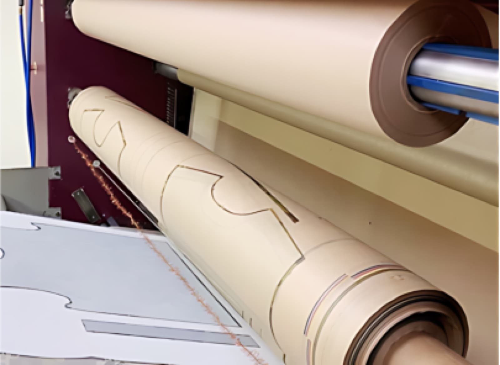 Detalle de la superficie del papel protector