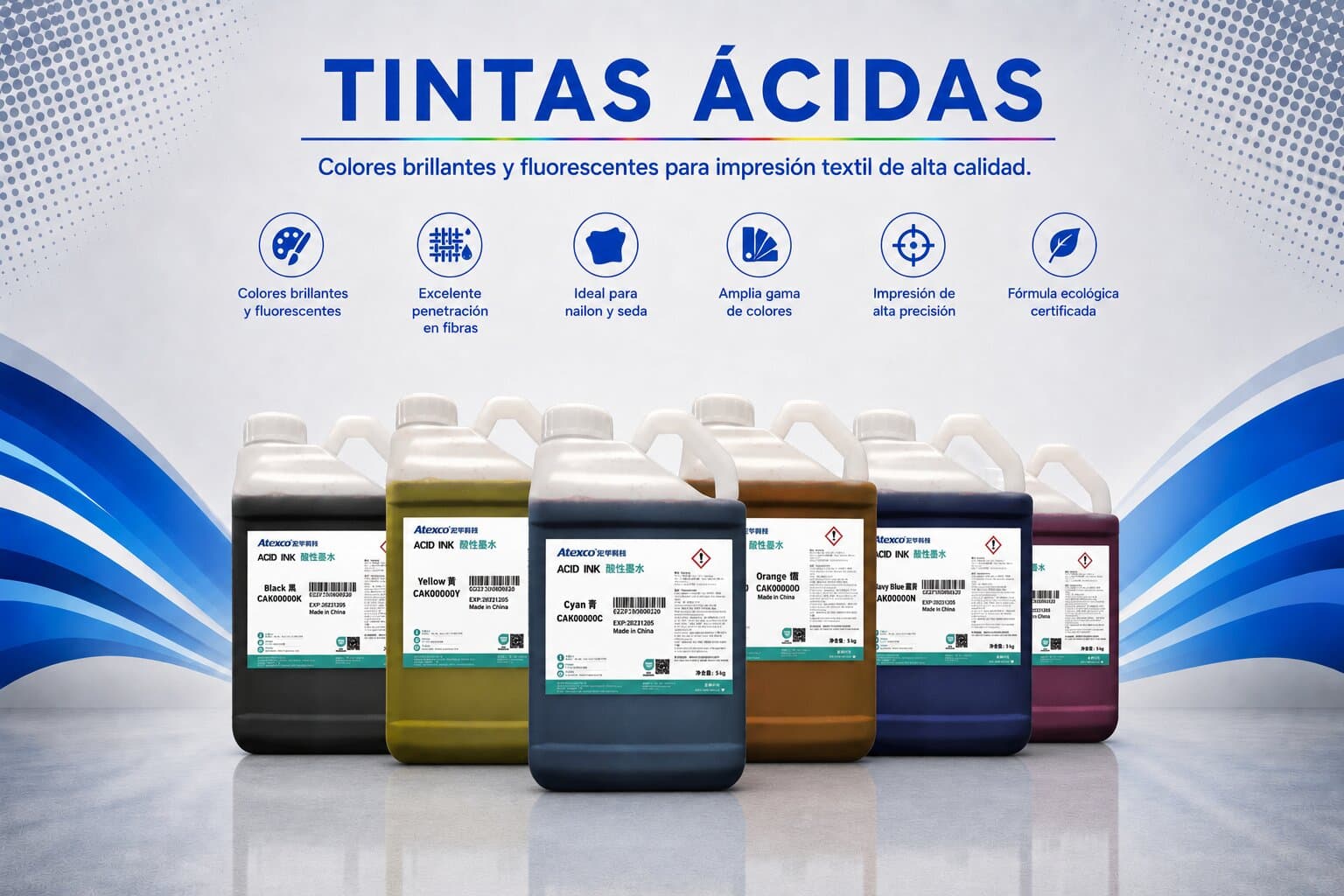 Tintas Ácidas: Colores Brillantes y Fluorescentes