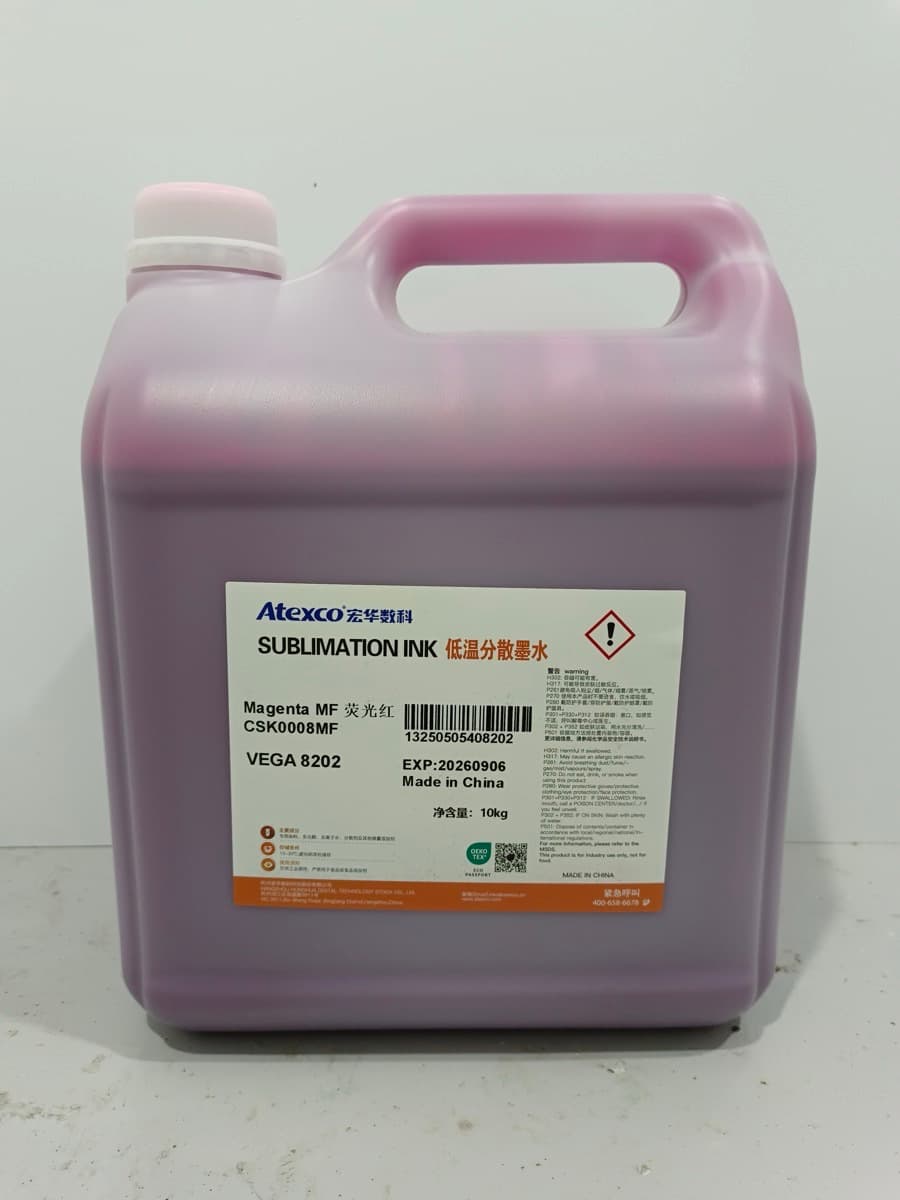 Garrafa de tinta de sublimación Atexco Magenta de 10 kg
