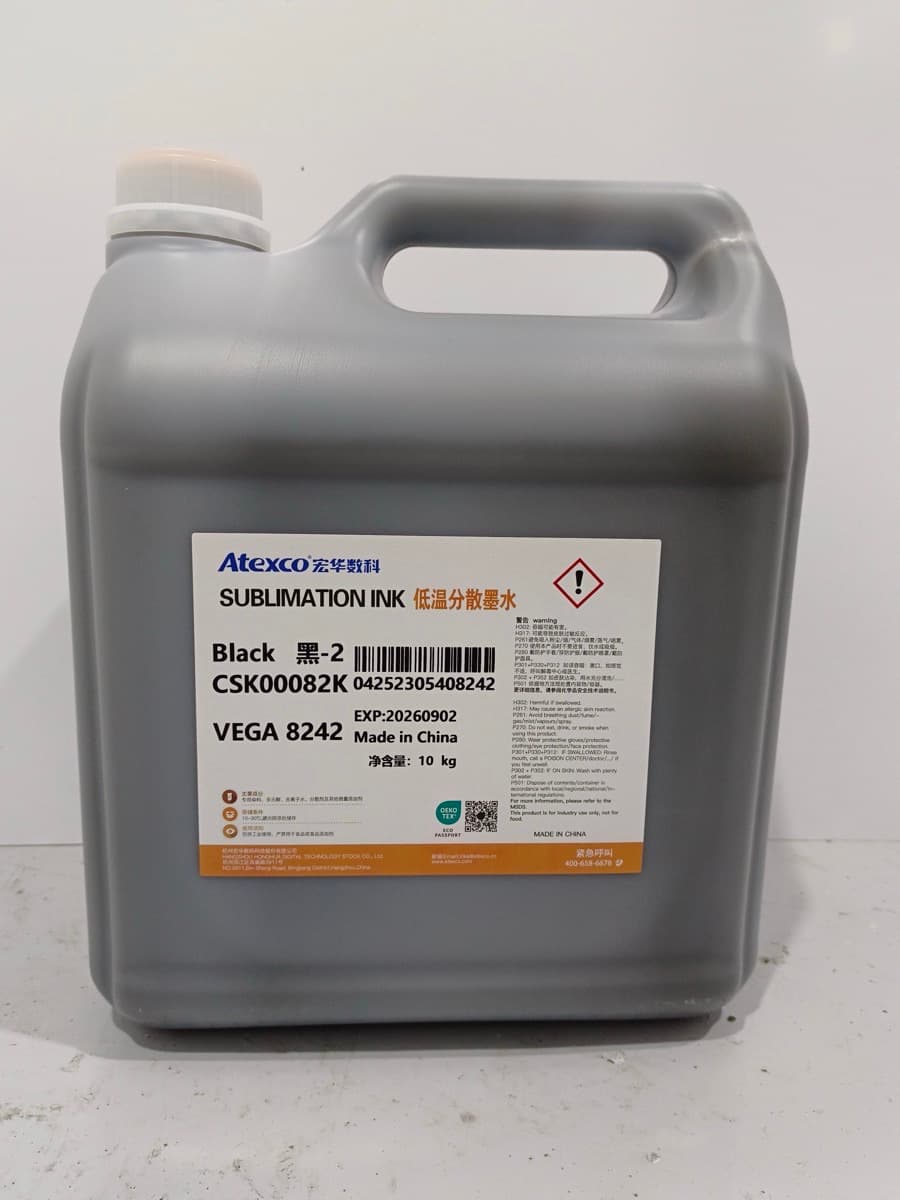 Garrafa de tinta de sublimación Atexco Black de 10 kg