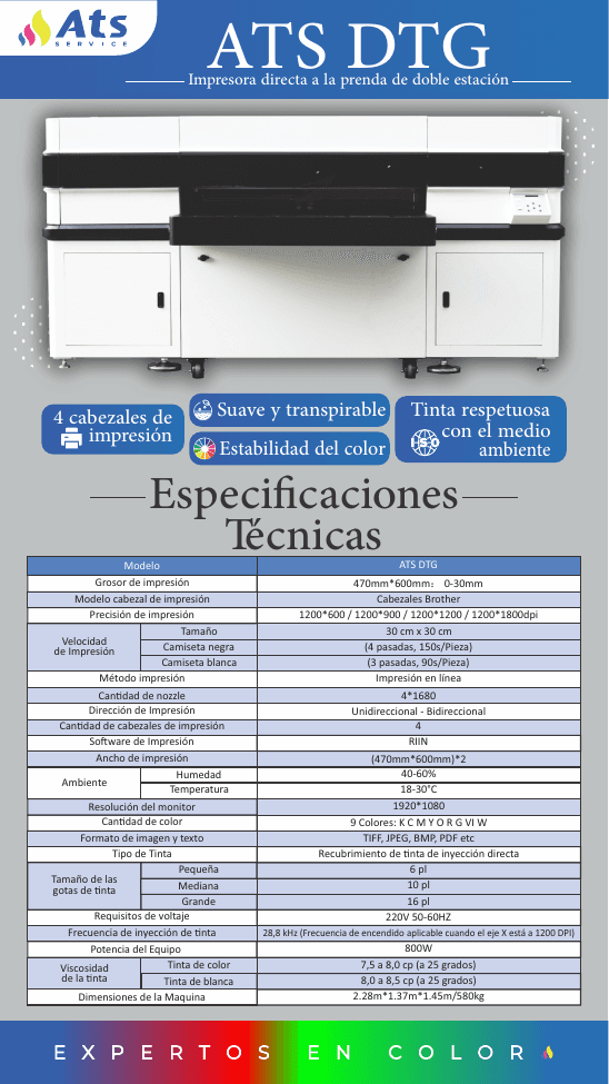 ATS DTG - Impresora Directa a la Prenda
